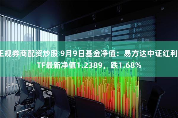 正规券商配资炒股 9月9日基金净值：易方达中证红利ETF最新