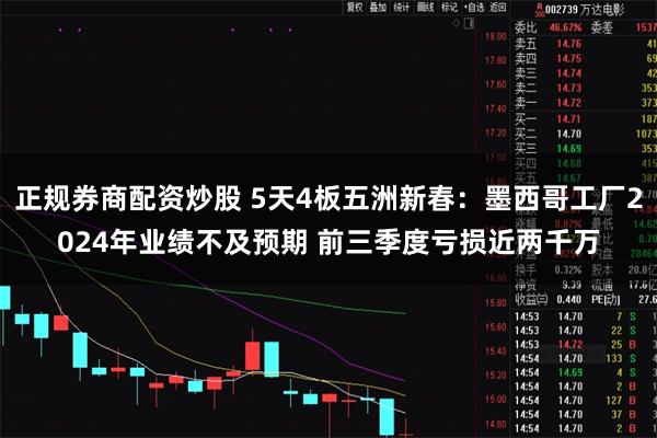 正规券商配资炒股 5天4板五洲新春：墨西哥工厂2024年业绩不及预期 前三季度亏损近两千万